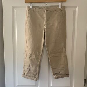 Kut from the Kloth Tan Capri Pants with Rolled Cuffs